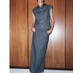 Zara demin skirt long